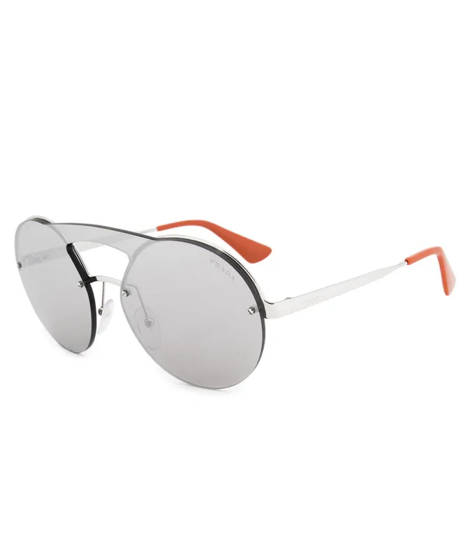 Prada Single Lens Round Sunglasses PR65TS 1BC2B0 36 made by Ruumur
