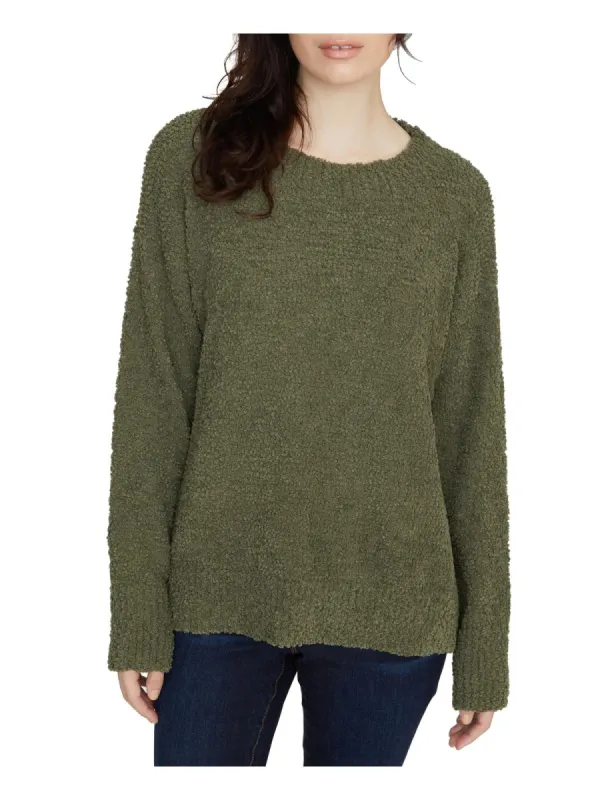 Sanctuary Women's Texured Teddy Crewneck Sweater Green Size X-Large sold by Ruumur
