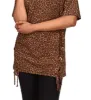 Michael Kors Women's Cheetah Print Lace Up Tunic Brown Size X-Small sold by Ruumur
