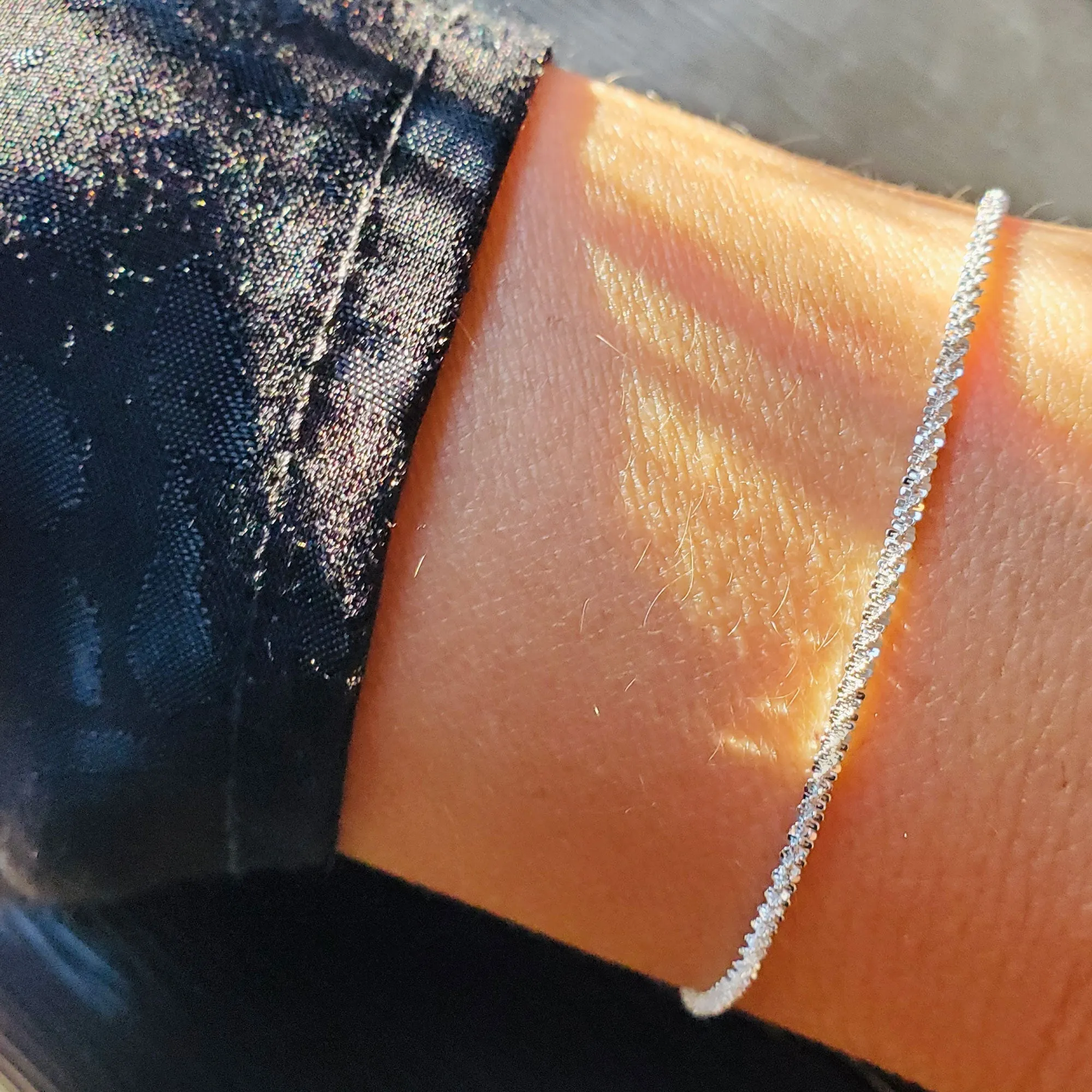 Diamond Cut Chain Hypoallergenic Bracelet sold by Ruumur product image thumbnail 2