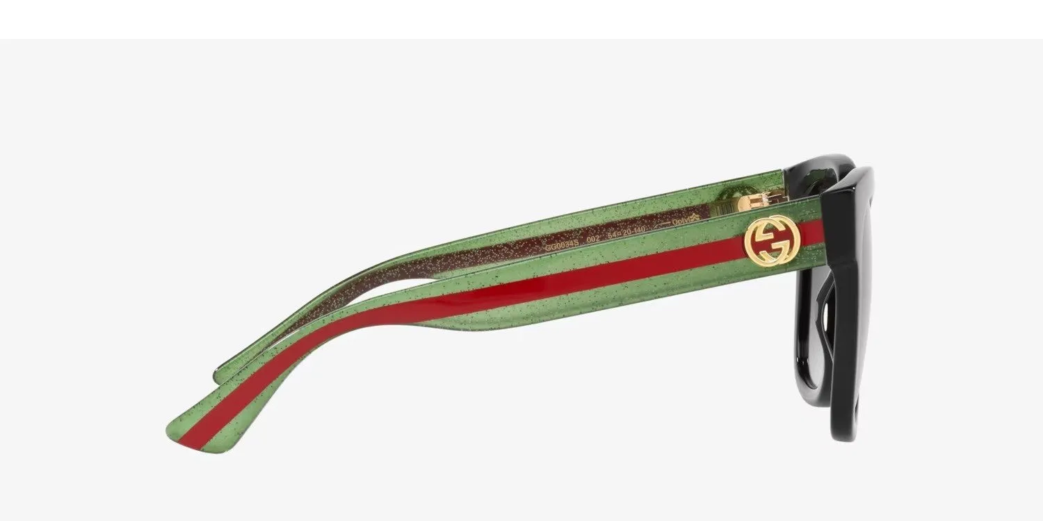 Gucci Square Frame Sunglasses 54MM - Black/ Green/Grey sold by Ruumur product image thumbnail 2