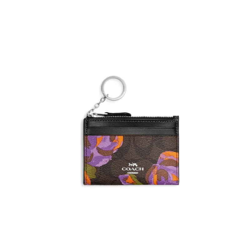 Coach Mini Skinny Id Case In Signature Canvas With Rose Print sold by Ruumur