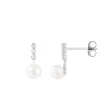 Splendid Pearls Sterling Silver Pearl Earrings ESR-417 sold by Ruumur
