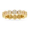 Sterling Silver Floral CZ Eternity Band Ring sold by Ruumur
