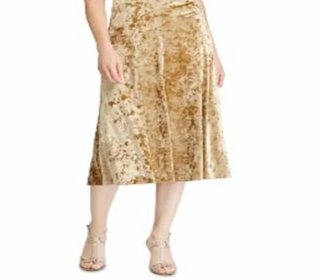 Ralph Lauren Women's Velvet Short Sleeve V Neck Below the Knee Fit Flare Evening Dress Yellow Size 16 sold by Ruumur product image thumbnail 3