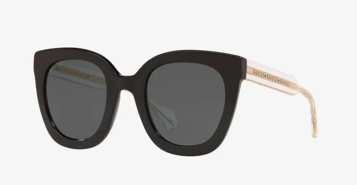 Gucci Butterfly Sunglasses Black/Grey Gradient/Crystal 54mm sold by Ruumur