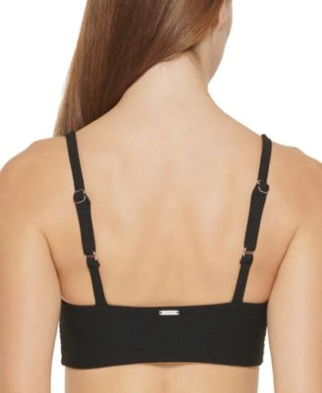 DKNY Women's Textured Bralette Bikini Top Swimsuit Black sold by Ruumur product image thumbnail 2