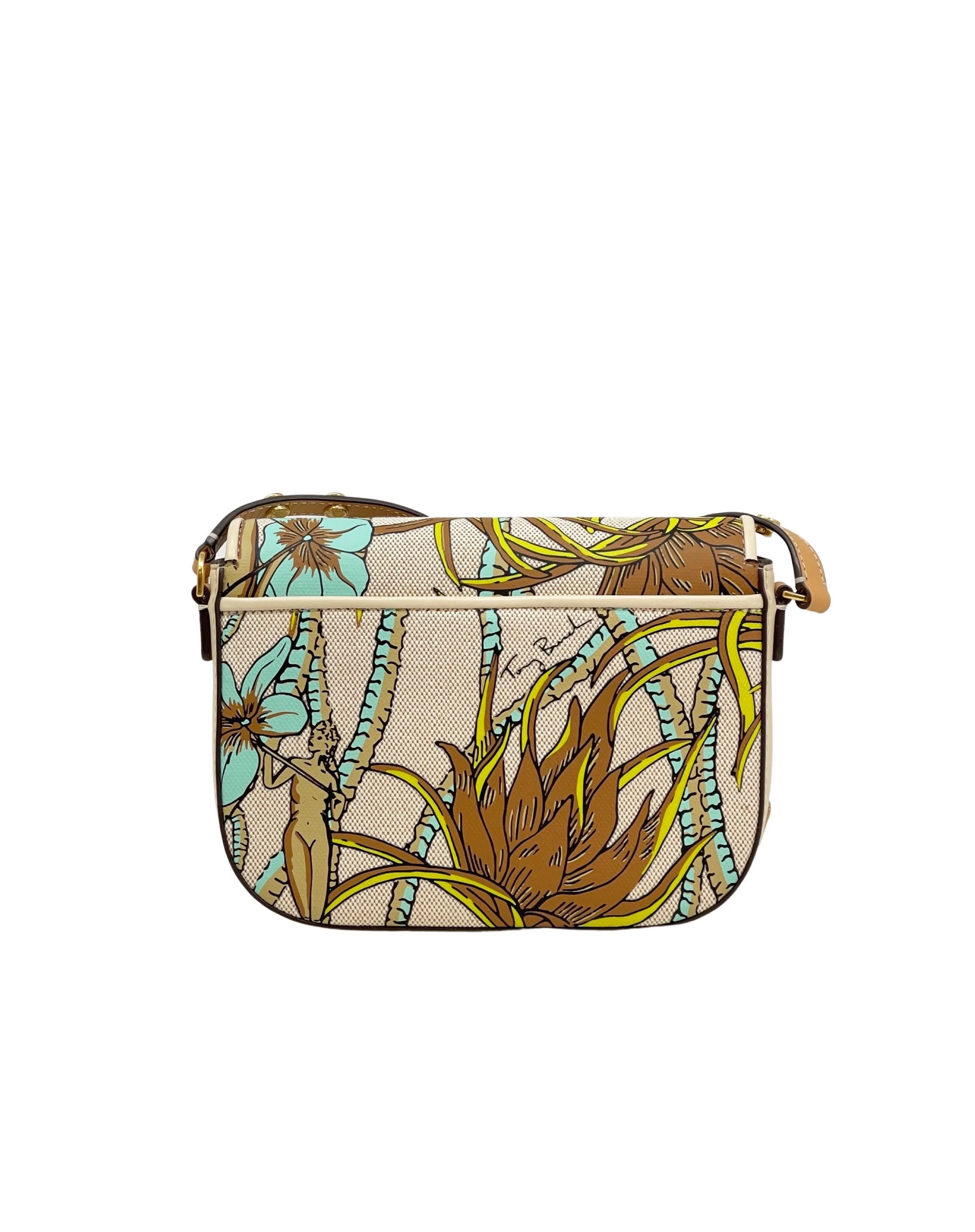 Tory Burch Cream Brown Climbing Palms Emerson Printed Canvas Crossbody sold by Ruumur product image thumbnail 2