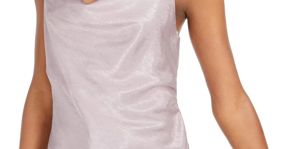 Leyden Women's Silver Spaghetti Strap Cowl Neck Tank TopGrey Size Large sold by Ruumur product image thumbnail 3