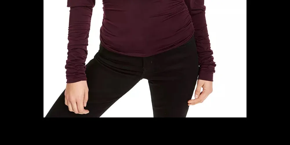 Leyden Women's Gathered Knit Top Purple Size Large sold by Ruumur product image thumbnail 3