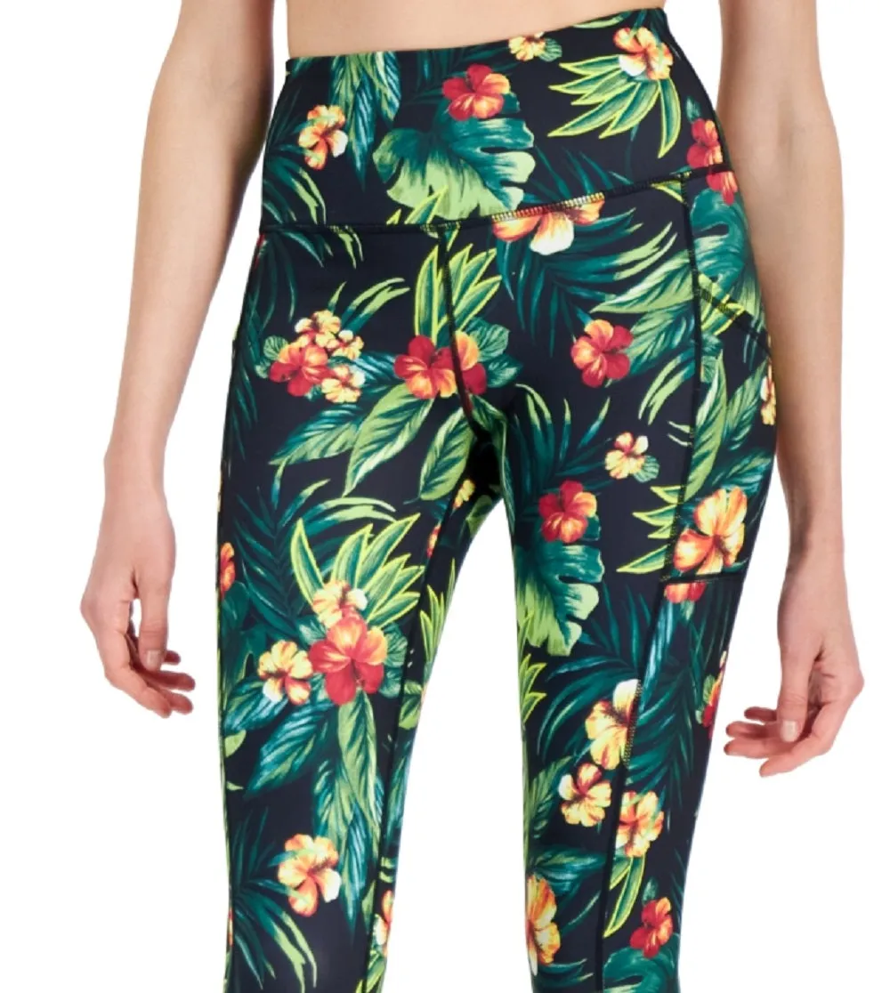 ID Ideology Women's Tropical Side Pocket Cropped Leggings Black Size X-Small sold by Ruumur product image thumbnail 2