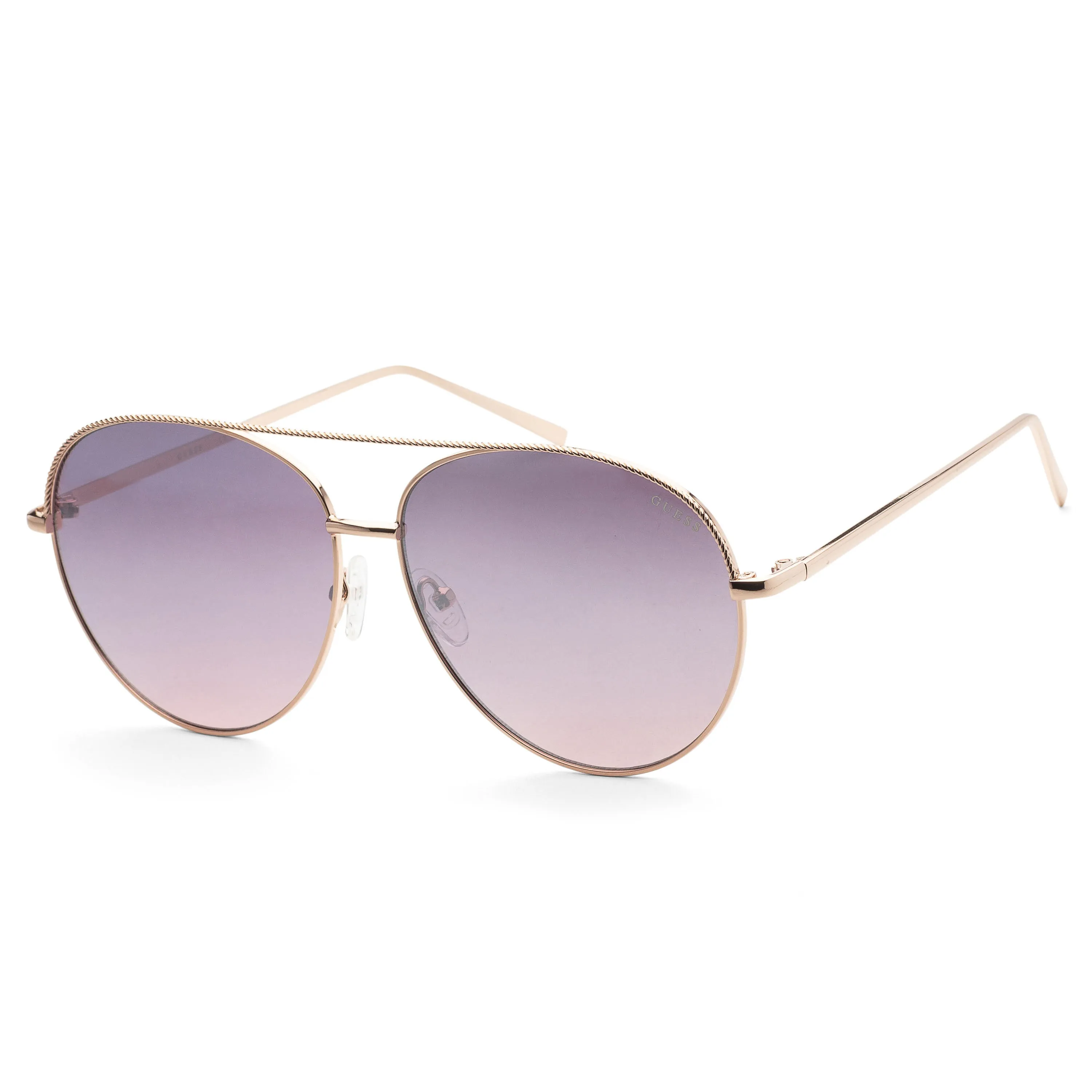 Guess Women's 63 mm Shiny Rose Gold Sunglasses GF0391-28U sold by Ruumur