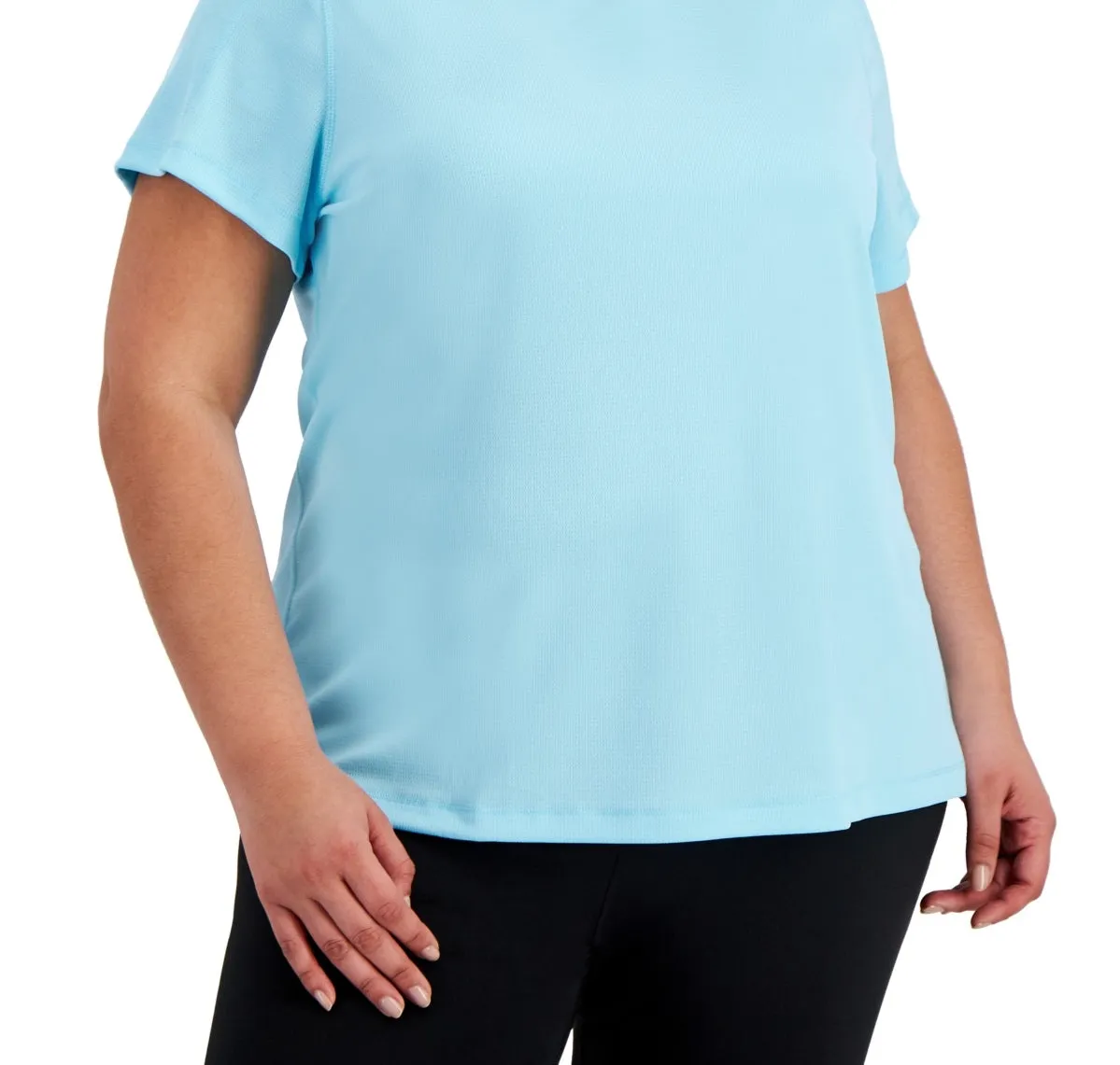 ID Ideology Women's Birdseye Mesh T Shirt Blue sold by Ruumur product image thumbnail 3