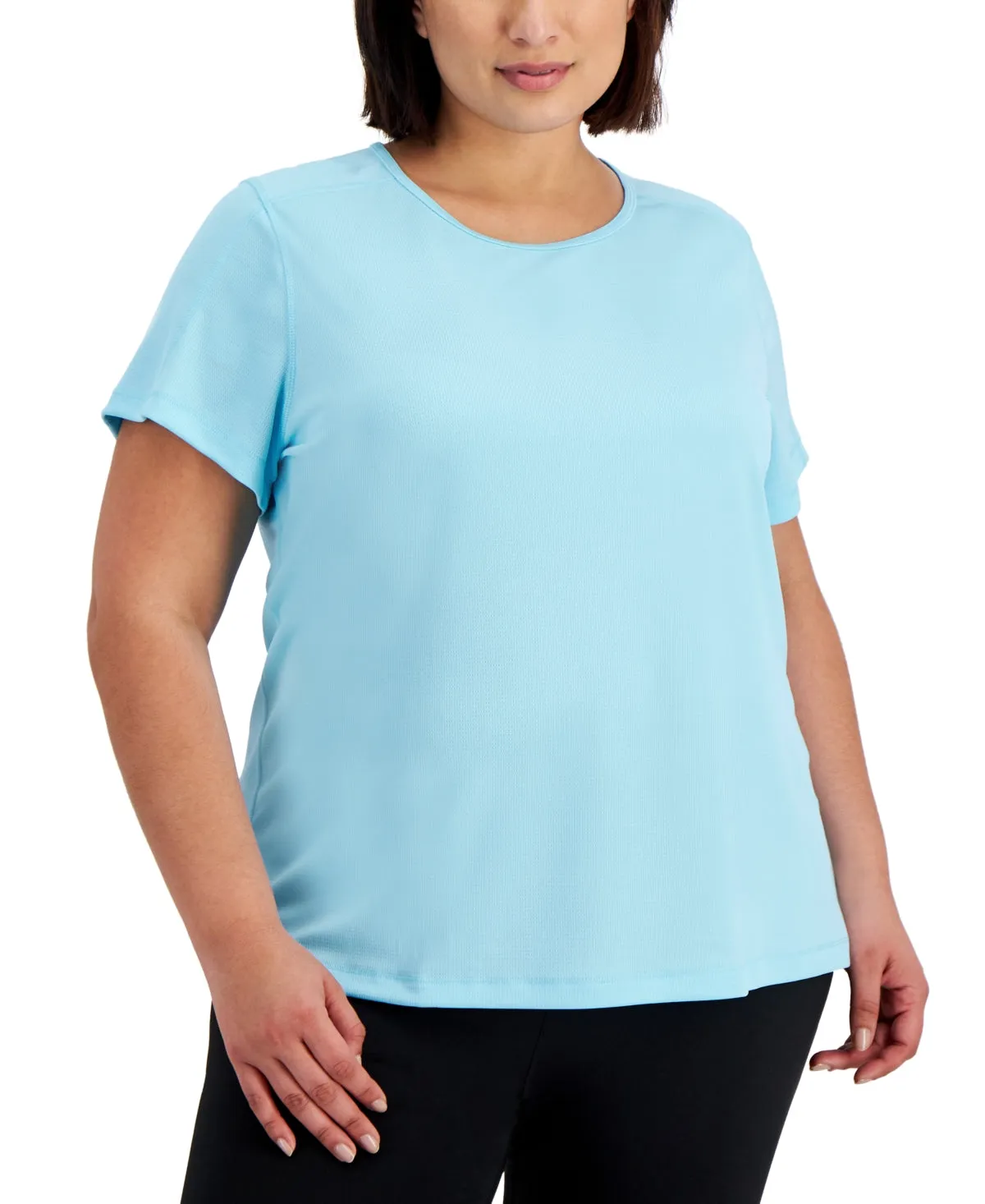 ID Ideology Women's Birdseye Mesh T Shirt Blue sold by Ruumur