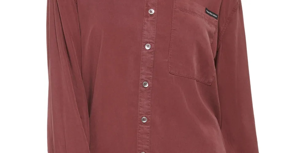 Calvin Klein Jeans Women's Button Front Top Red Size Small sold by Ruumur product image thumbnail 3