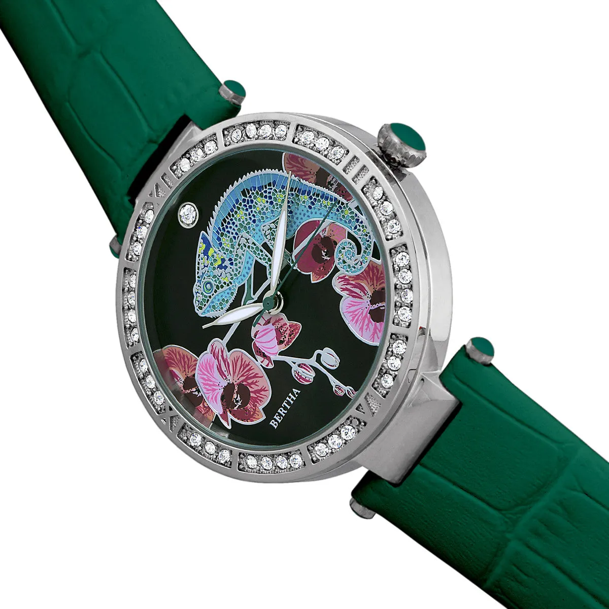 Bertha Camilla Mother-Of-Pearl Leather-Band Watch - Teal sold by Ruumur product image thumbnail 3
