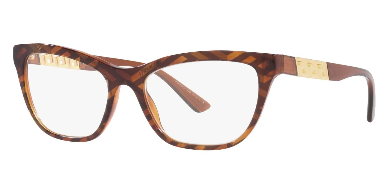 Versace Women's Fashion 54mm Havana Print Monogram Opticals sold by Ruumur