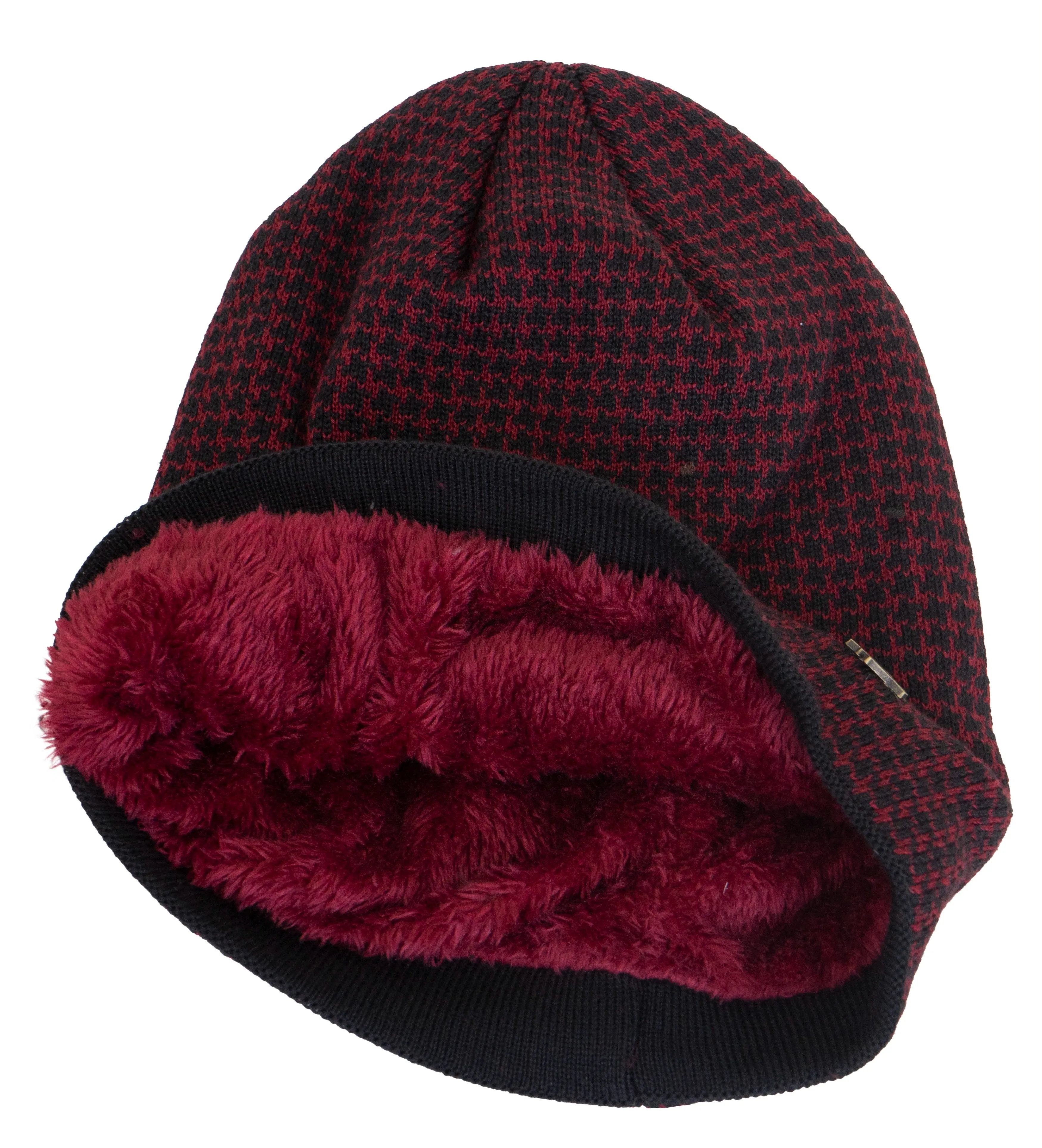Rebecca and Rifka Knitted Fleece Lined Beanie(BW126-MERLOT) sold by Ruumur product image thumbnail 3