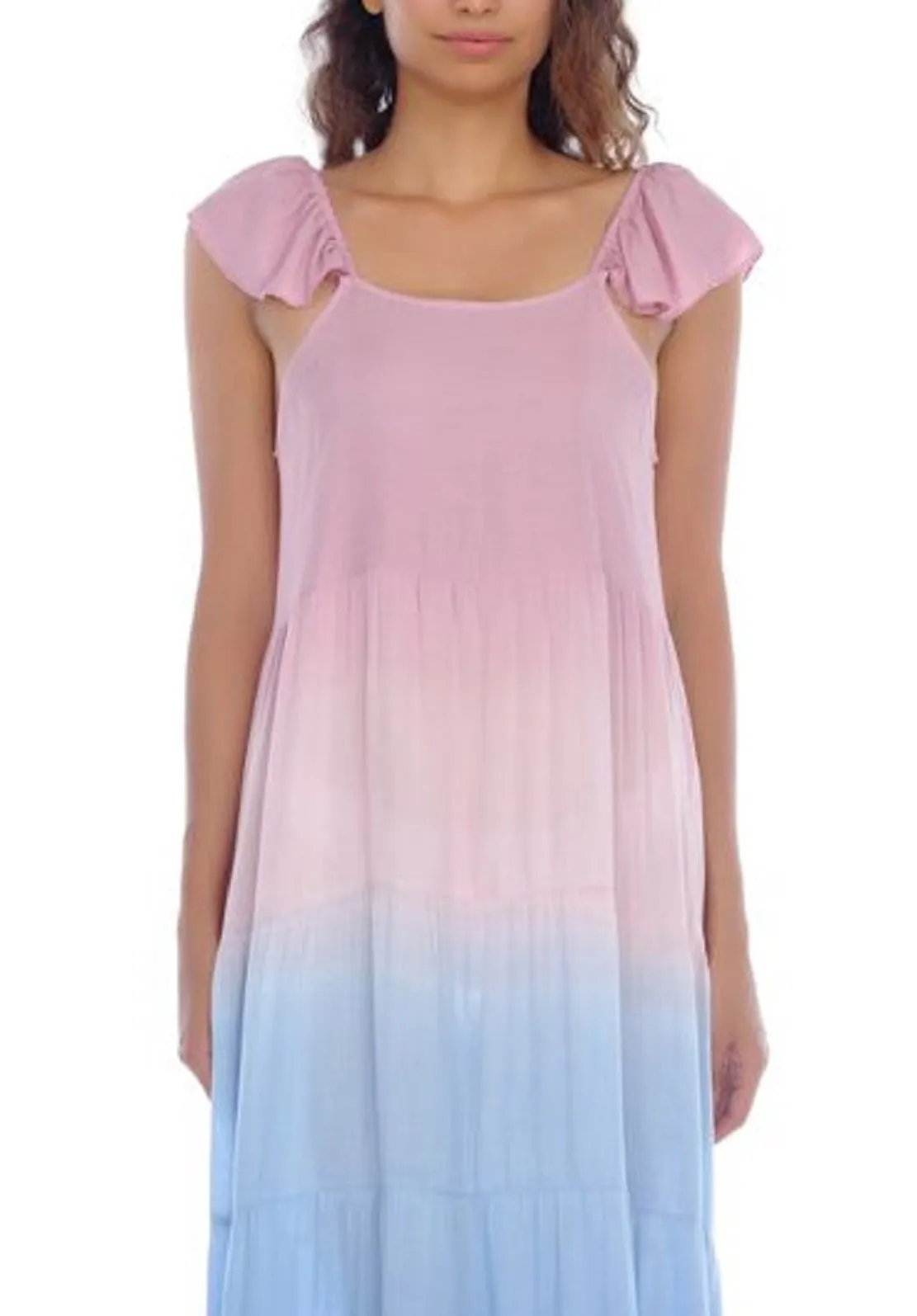 Raviya Women's Ombre Maxi Coverup Dress Swimsuit Pink Size X-Large sold by Ruumur product image thumbnail 3