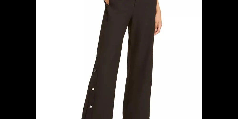 Rachel Roy Women's Black Zippered Slitted Flare Evening Pants Black Size 6 sold by Ruumur product image thumbnail 2
