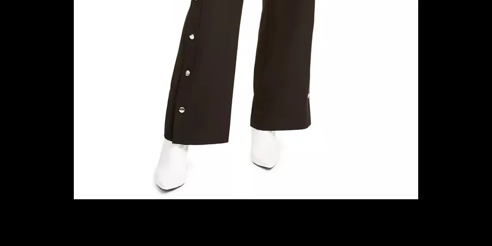 Rachel Roy Women's Black Zippered Slitted Flare Evening Pants Black Size 6 sold by Ruumur product image thumbnail 3