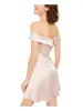 Sequin Hearts Women's Belted Zippered Short Sleeve Off Shoulder Mini Cocktail Fit Flare Dress Pink Size 1 sold by Ruumur