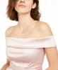 Sequin Hearts Women's Belted Zippered Short Sleeve Off Shoulder Mini Cocktail Fit Flare Dress Pink Size 1 sold by Ruumur