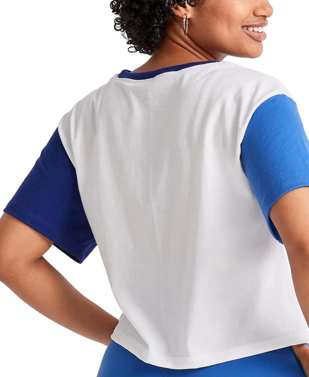 Champion Women's Colorblocked Cropped T-Shirt White sold by Ruumur product image thumbnail 5