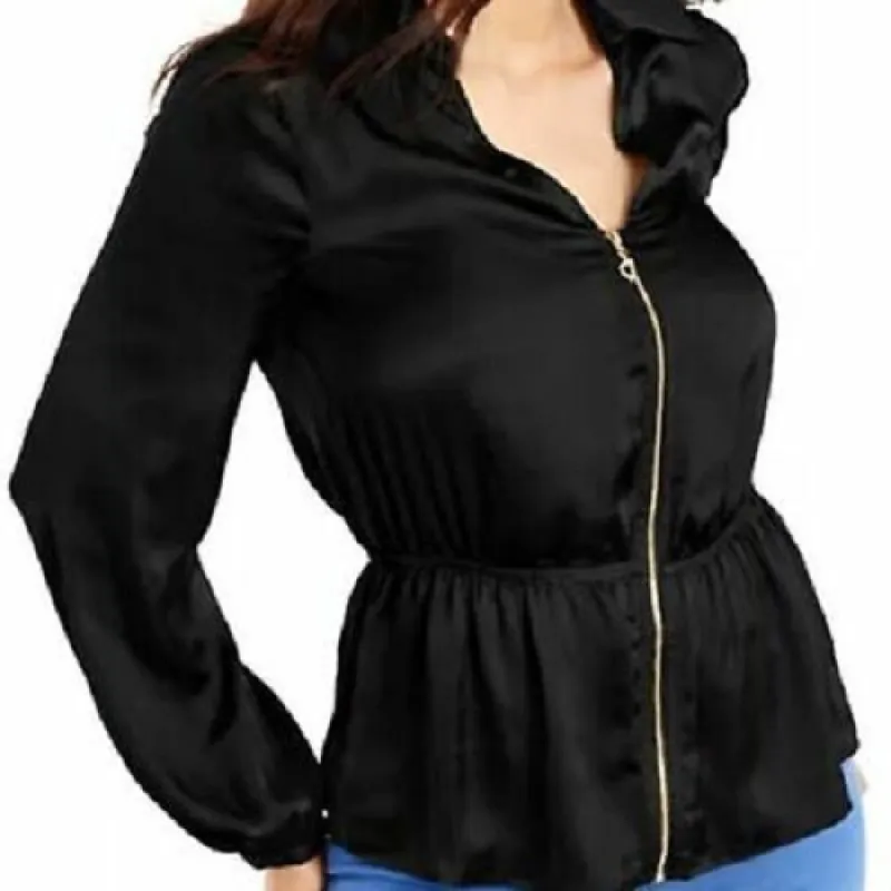 Thalia Sodi Women's Zip Peplum Top Black Size Small sold by Ruumur