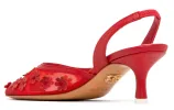 Lulu Red Mesh Sandal sold by Ruumur