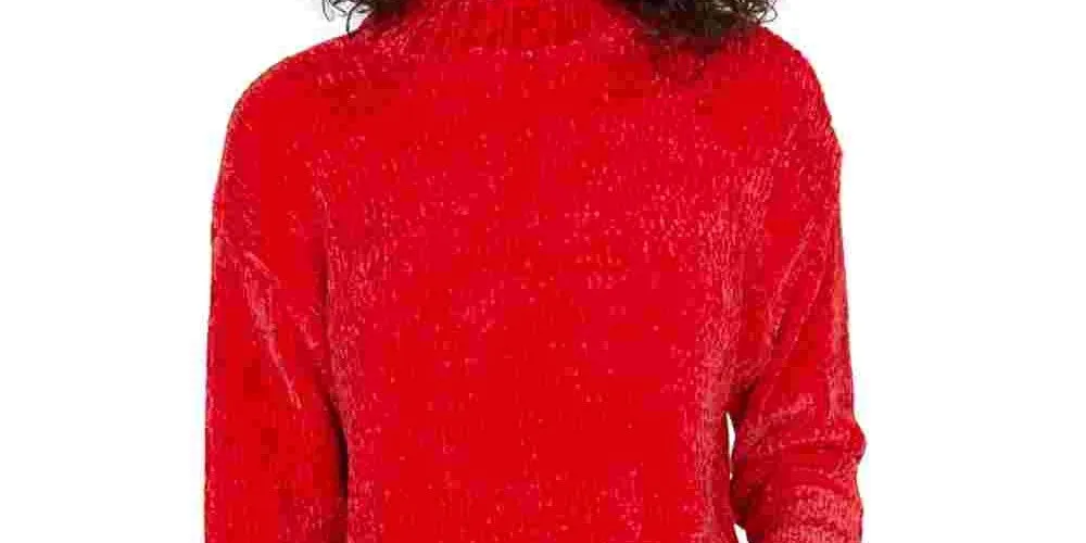 Sanctuary Women's Long Sleeve Mandarin Collar Sweater Red Size X-Large sold by Ruumur product image thumbnail 2