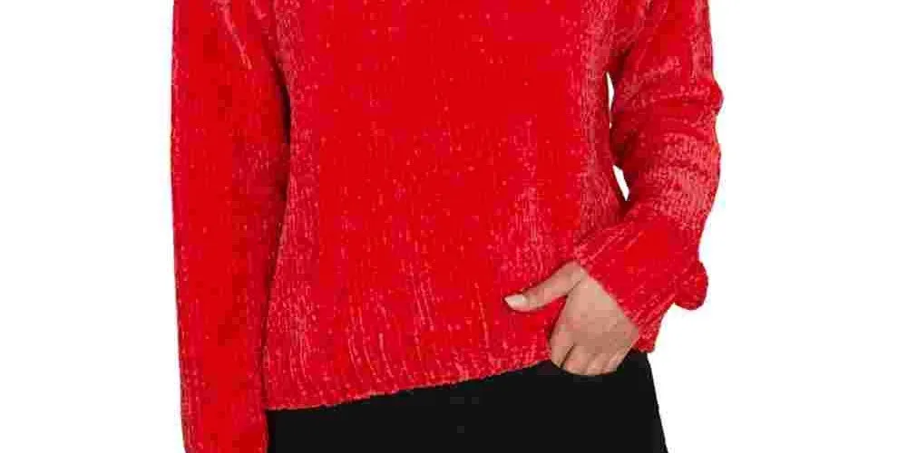 Sanctuary Women's Long Sleeve Mandarin Collar Sweater Red Size X-Large sold by Ruumur product image thumbnail 3