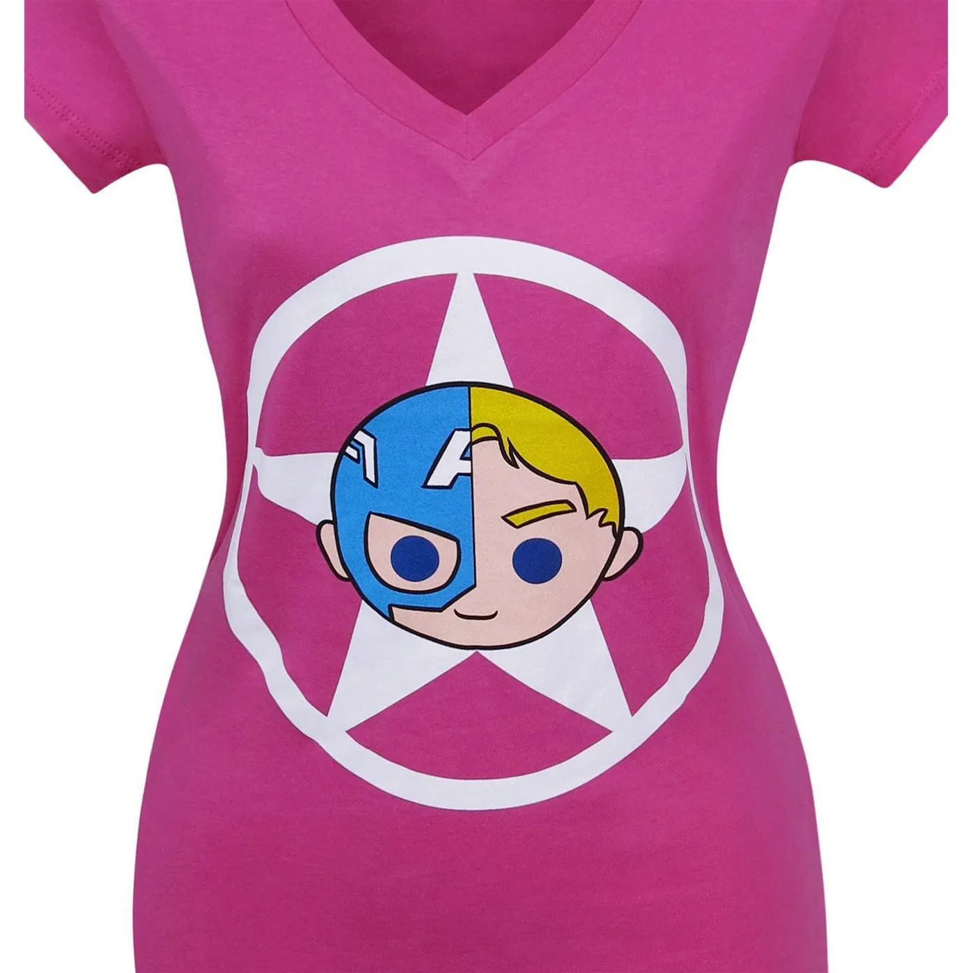 Captain America Iconic Women's V-Neck T-Shirt sold by Ruumur product image thumbnail 3
