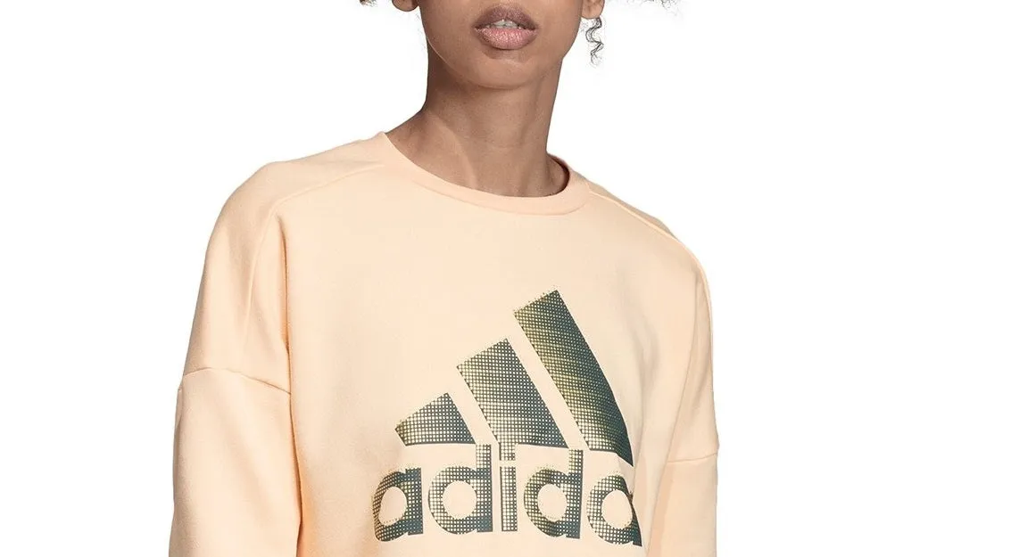 Adidas Women's Glam-Logo Sweatshirt Orange sold by Ruumur product image thumbnail 2