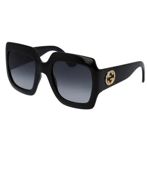 Gucci Oversized Square Frame Sunglasses 54MM - Black/Grey Gradient sold by Ruumur
