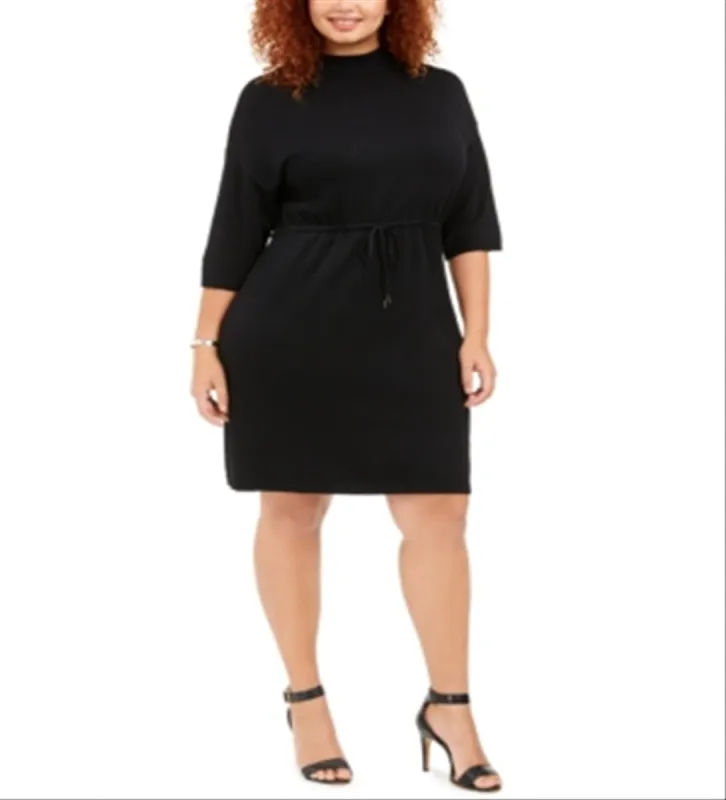 Anne Klein Women's 3/4 Sleeve Above the Knee Sheath Dress Black Size 0X sold by Ruumur