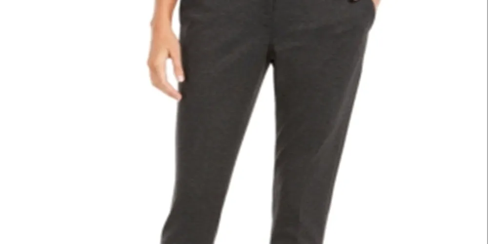 Calvin Klein Women's Long Nailhead Cropped Pants Gray Size 2 sold by Ruumur product image thumbnail 2