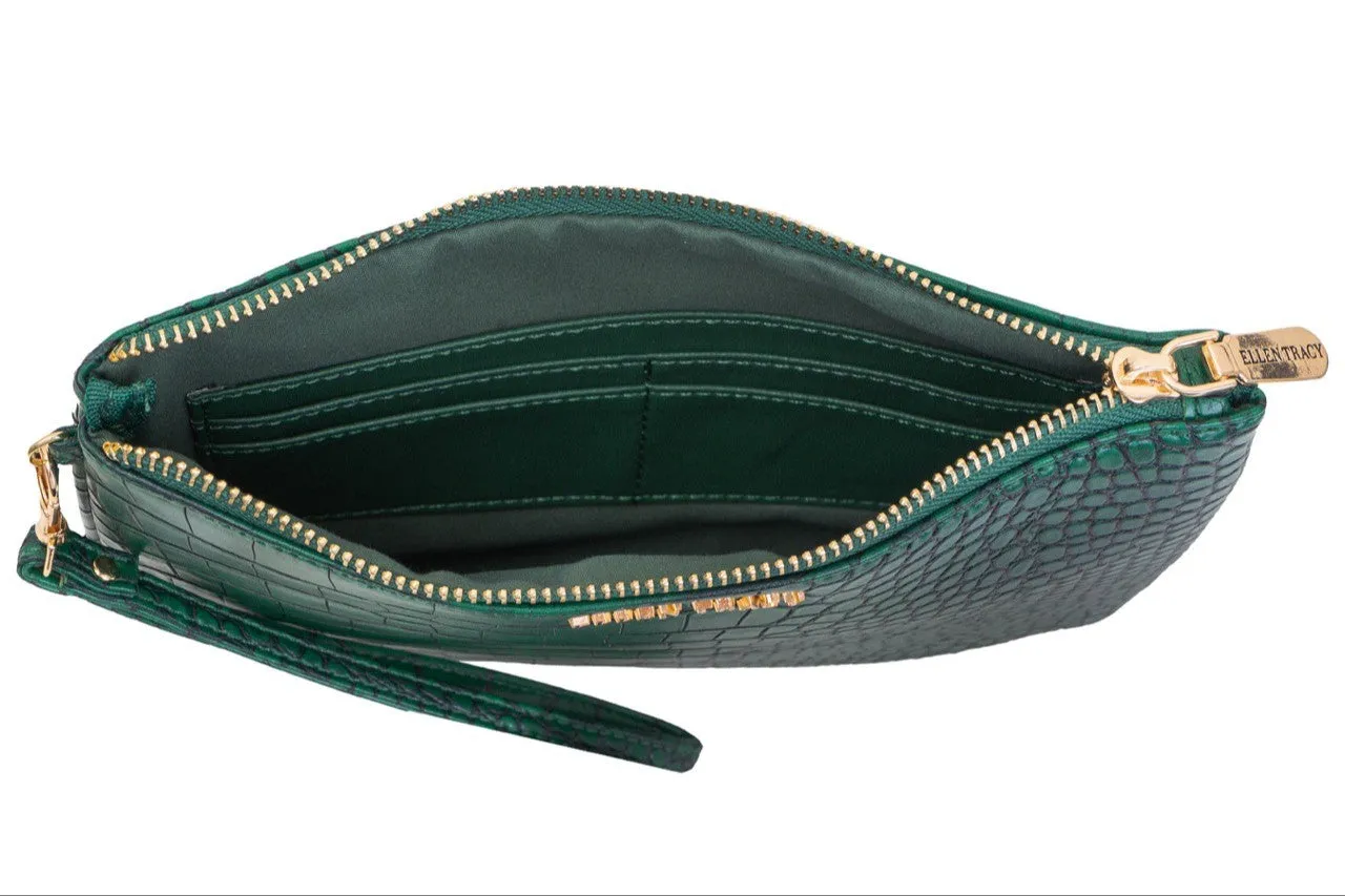 Ellen Tracy Croco Shoulder Tote Bag &Single Zip Wallet & Zip Around Wallet Set sold by Ruumur product image thumbnail 4