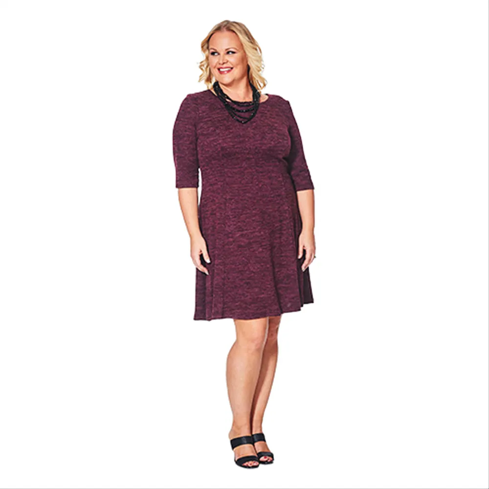 CONNECTED Women's Burgundy 3/4 Sleeve Evening Dress Purple Size 18W sold by Ruumur product image thumbnail 4
