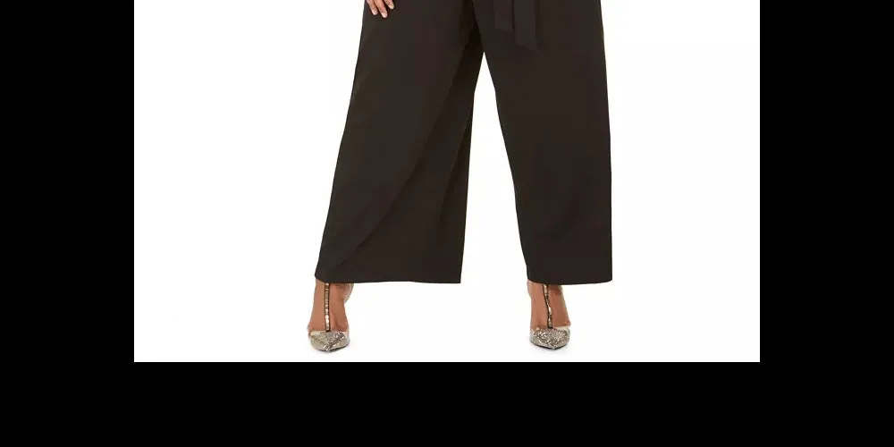 Emerald Sundae Women's Short Length Zippered Spaghetti Strap Sweetheart Neckline Evening Jumpsuit Black Size 18 sold by Ruumur product image thumbnail 3