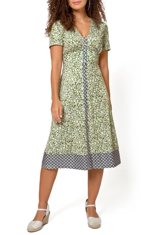 Leota Women's Francesca MIDI Dress Green Size 3X sold by Ruumur