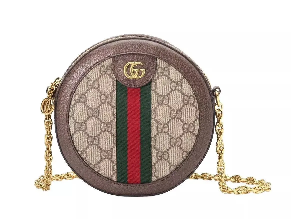 Gucci Ophidia Mini GG Round Supreme Canvas Crossbody Bag sold by Ruumur