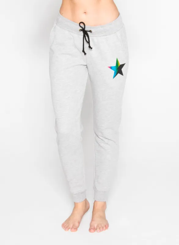 RAINBOW BOLT STAR - Flat Pocket Sweatpants sold by Ruumur