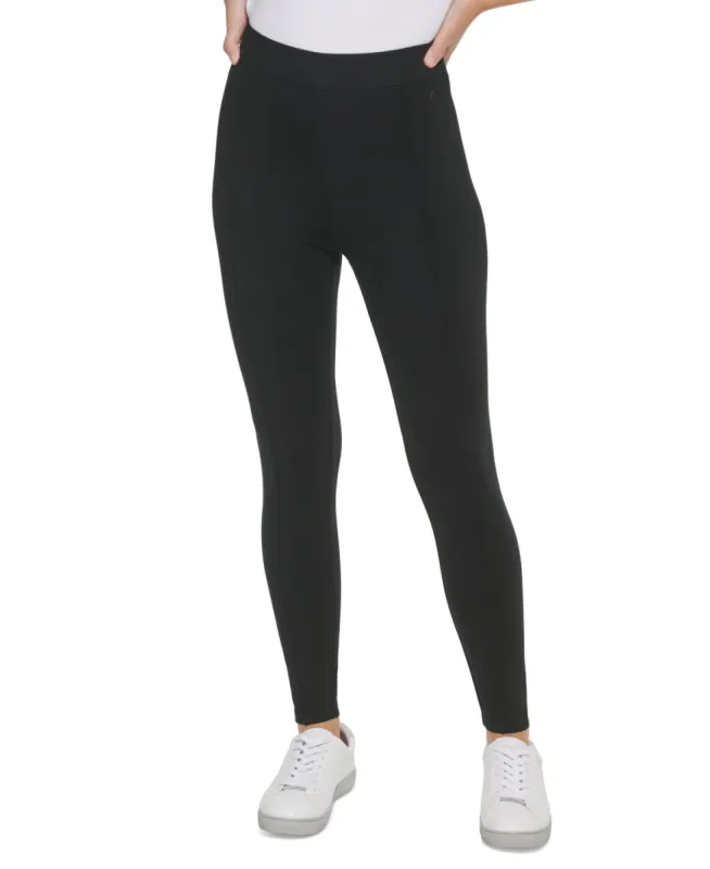 Calvin Klein Women's Full Length Pintuck Seam Leggings Black Size X-Small made by Calvin Klein
