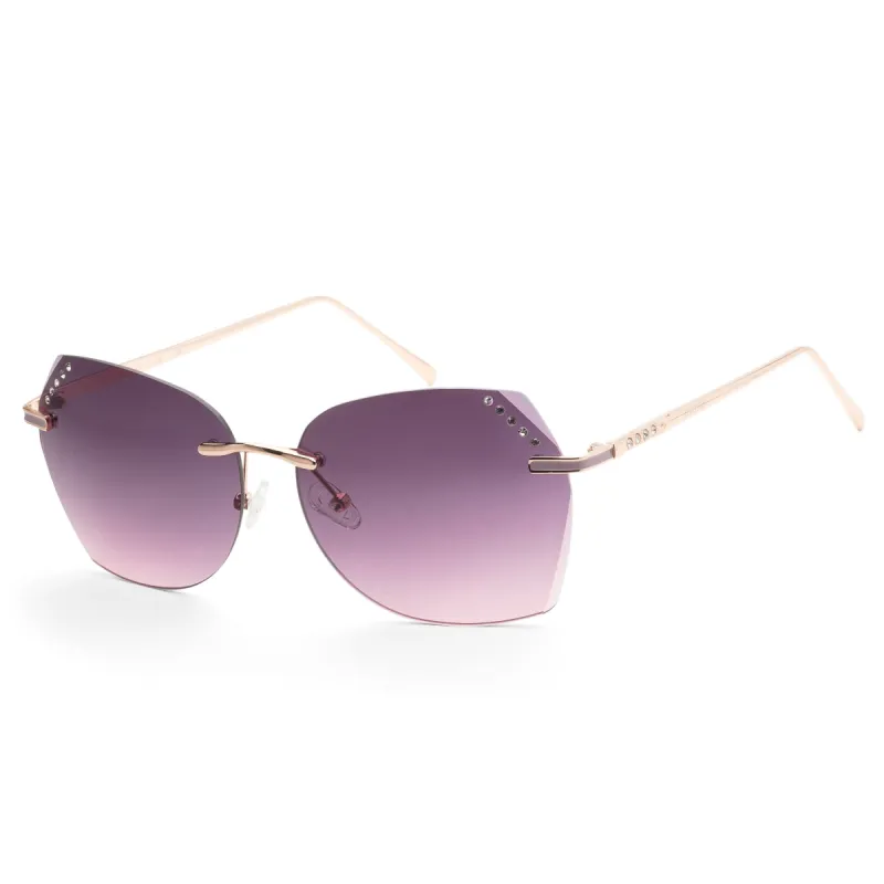 Guess Women's 61 mm Shiny Rose Gold Sunglasses GF0384-28T sold by Ruumur
