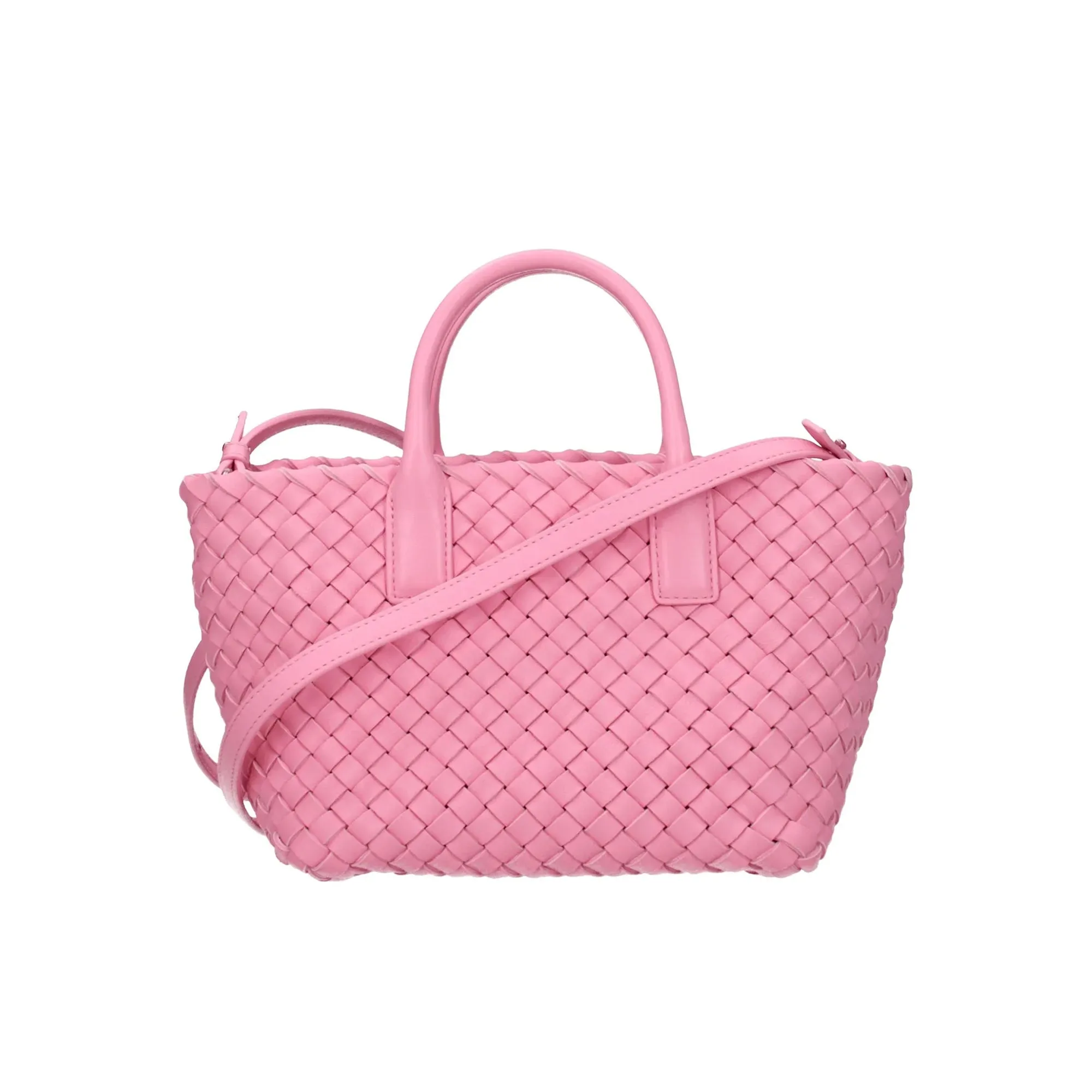 Bottega Veneta Top Handle Handbag Women Leather Pink sold by Ruumur