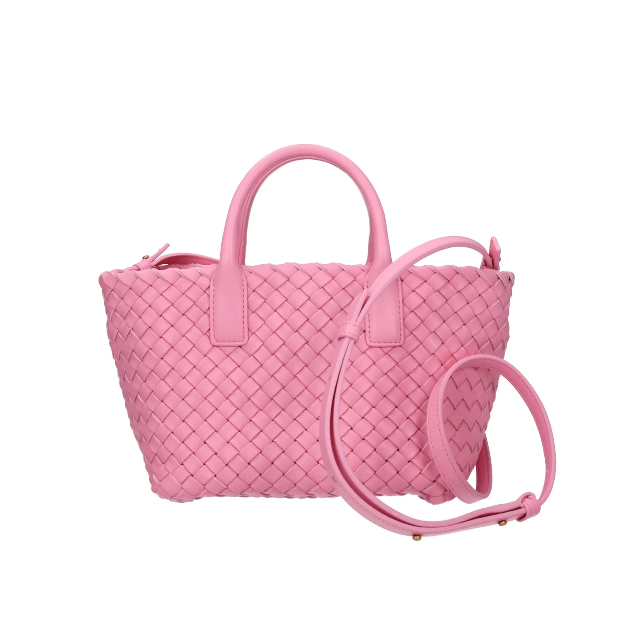 Bottega Veneta Top Handle Handbag Women Leather Pink sold by Ruumur product image thumbnail 3