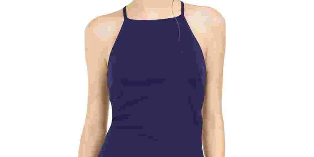 BCX Women's Sleeveless Halter Short Body Con Cocktail Dress Blue Size XX-Small sold by Ruumur product image thumbnail 2