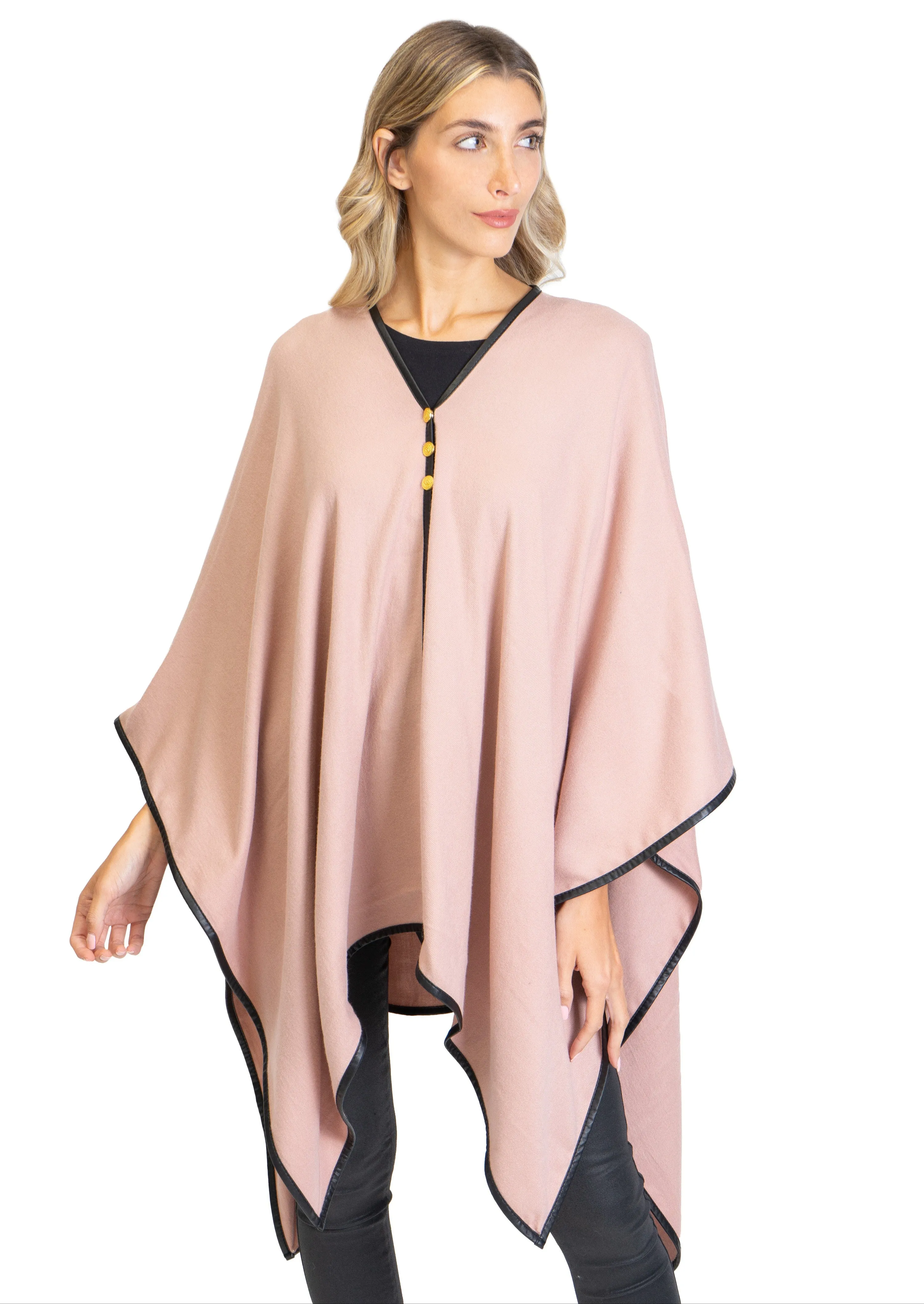 Jones New York Novelty Button Convertible Wrap Poncho (JNP310S-BSH ) sold by Ruumur product image thumbnail 4
