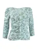 Crave Fame Juniors' Ruched Floral Top Blue Size Small sold by Ruumur